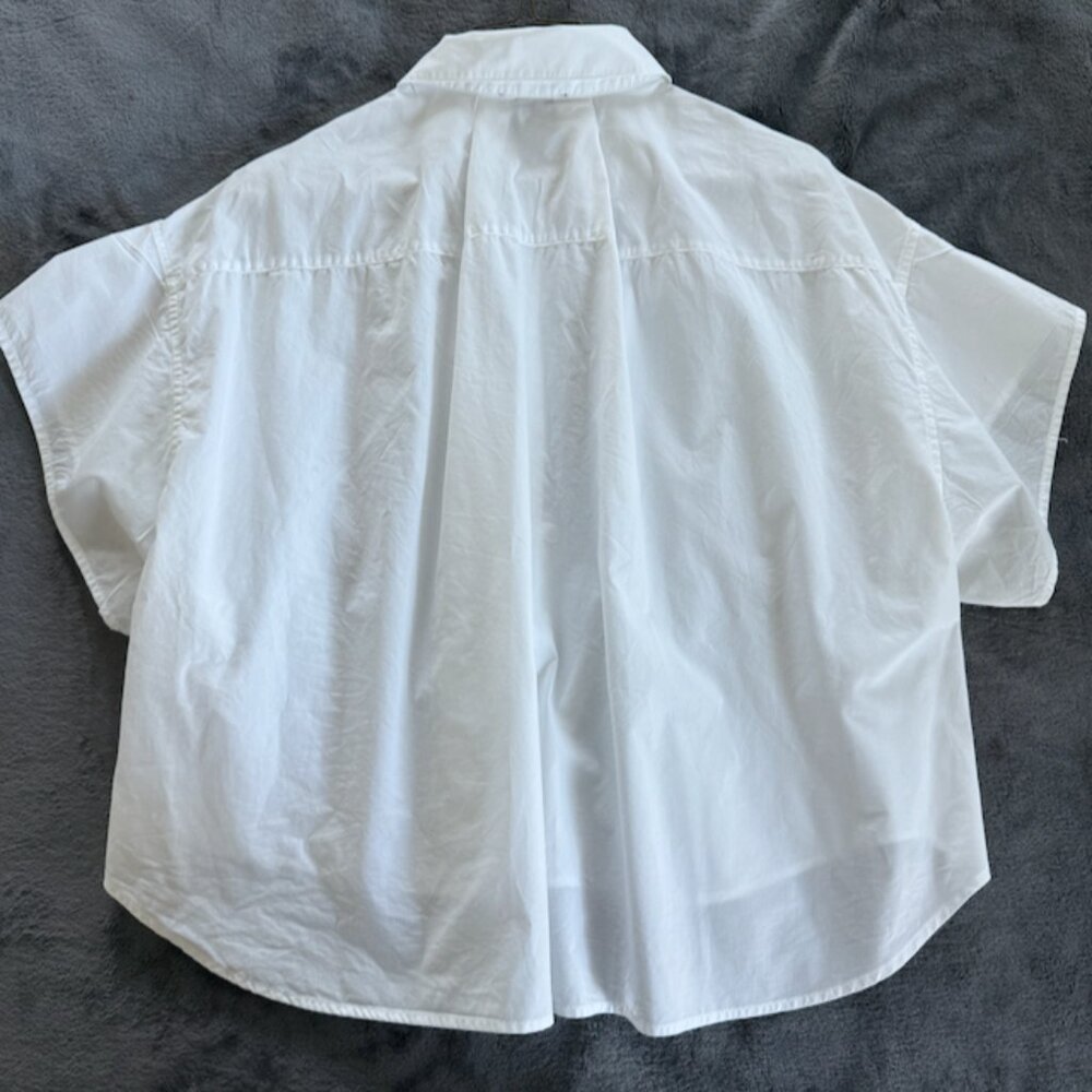 Rag & Bone White Button Down Short Sleeve Shirt - White - Large - Picture 5 of 5